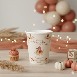 Vasos De Papel Fall Elegant Rustic Terracotta Baby Shower