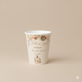 Vasos De Papel Fall In Love Rustic Terracotta Bridal Shower