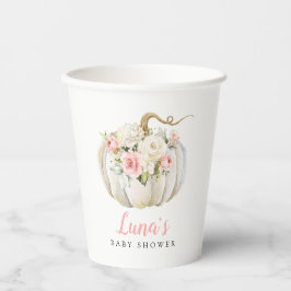 Vasos De Papel Fall Pumpkin Baby Shower