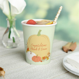Vasos De Papel Fall Pumpkin Baby Shower