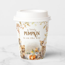 Vasos De Papel Fall Woodland Little Pumpkin Baby Shower