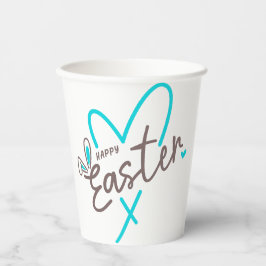 Vasos De Papel Familia en juego Feliz Pascua