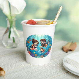 Vasos De Papel Family Scuba Diving Adventure