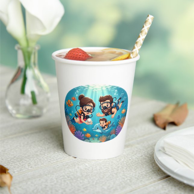 Vasos De Papel Family Scuba Diving Adventure (in situ)