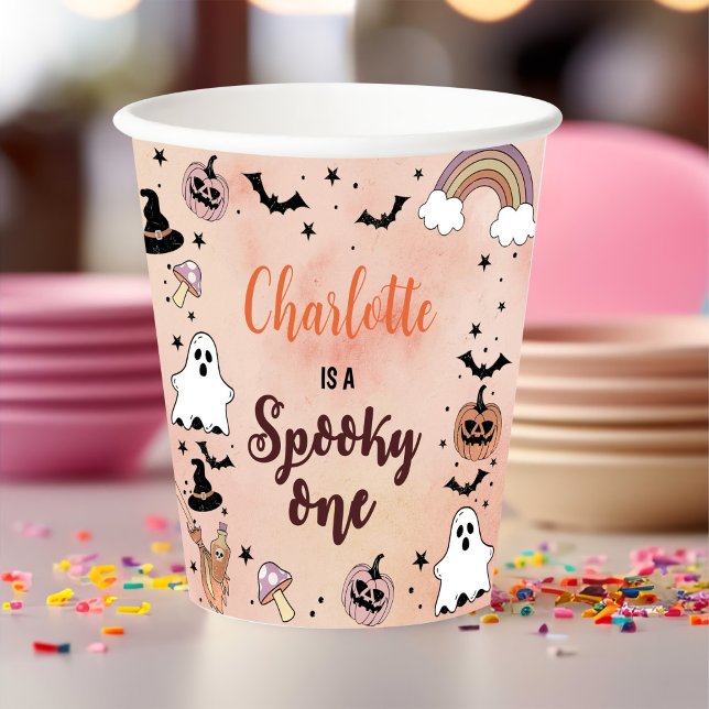 Vasos De Papel Famoso Fiesta de primer cumpleaños de Halloween (Subido por el creador)