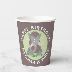 Vasos De Papel Famoso personalizado de mamut torpe personalizado