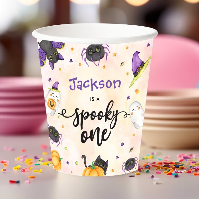 Vasos De Papel Famoso primer cumpleaños de Halloween (Subido por el creador)