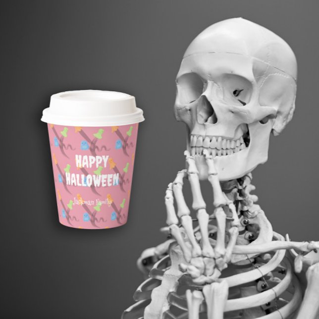 Vasos De Papel Famosos fantasmas para un divertido Personalizable (Funny ghosts for a funny Halloween Customizable Paper Cups)