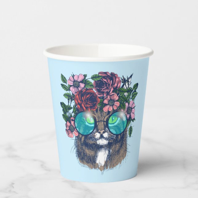 Vasos De Papel Fancy Maine Coon (Izquierda)