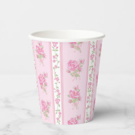 Vasos De Papel Fancy One First Birth Pink Coquette Bow