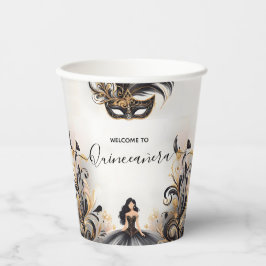 Vasos De Papel Fancy Prom Mask Fun Masquerade Ball Quinceanera