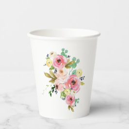 Vasos De Papel fango de café de los amantes de las flores