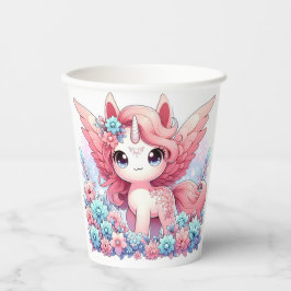 Vasos De Papel Fantasía divertida Unicorn Baby Shower