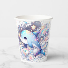 Vasos De Papel Fantasía encantada Dolphin Baby Shower