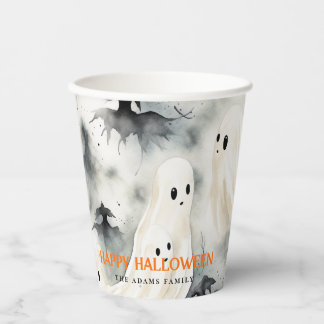 Vasos De Papel Fantasma acuática personalizada Feliz Halloween