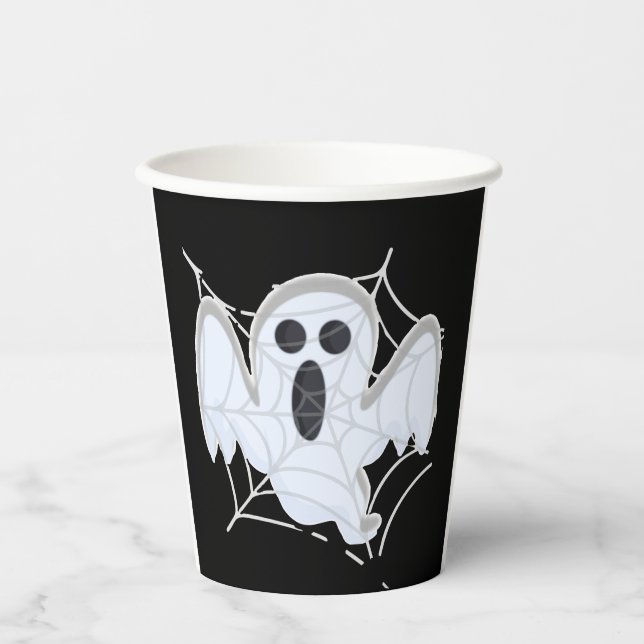 Vasos De Papel Fantasma en la telaraña (Anverso)