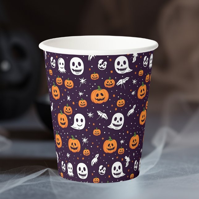 Vasos De Papel Fantasma, fiesta de Halloween de Ghouls & Pumpkins (Subido por el creador)