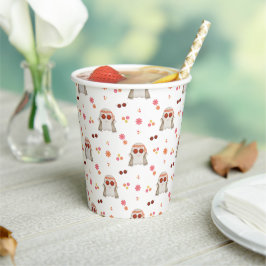 Vasos De Papel Fantasma floral Retro Halloween Cute Niños