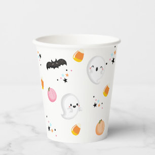 Vasos De Papel Fantasma Halloween Cumpleaños Fiesta Spooktacular 