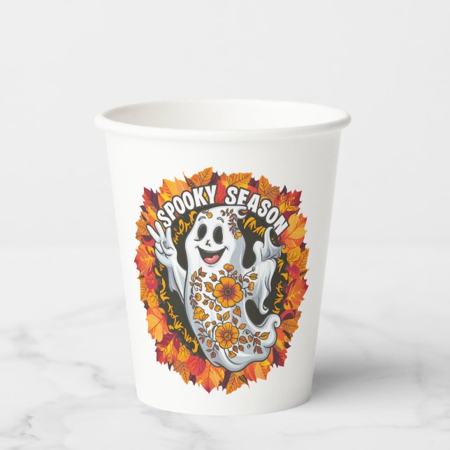 Vasos De Papel Fantasma personalizado divertida (Anverso)