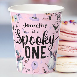 Vasos De Papel Fantasma Un Chica Cute Fantasma Halloween Primer c