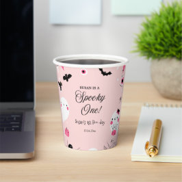 Vasos De Papel Fantasma Un cumpleaños de Halloween