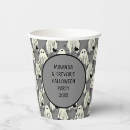 Vasos De Papel Fantasmas de la fiesta de Halloween y Personalizad