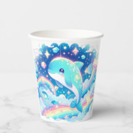 Vasos De Papel Fantasy Dolphin Baby Shower