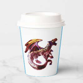 Vasos De Papel Fantasy Ruby Red Dragon