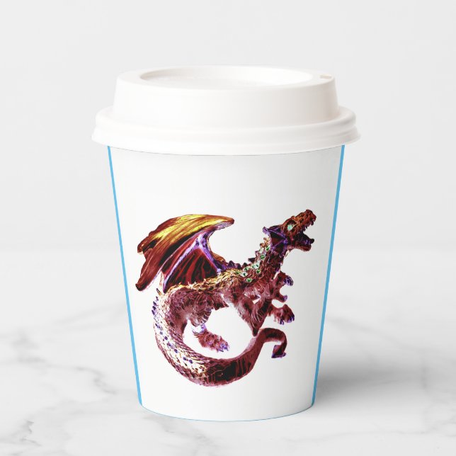 Vasos De Papel Fantasy Ruby Red Dragon (Anverso)