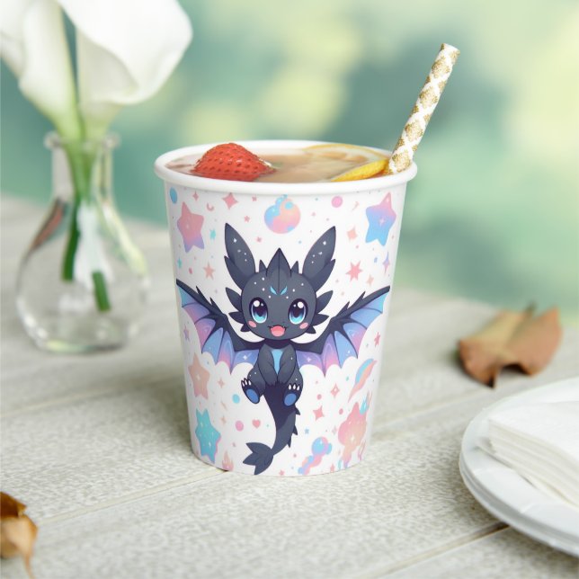 Vasos De Papel Fantasy Sweet Dragon Baby Shower (in situ)
