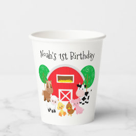 Vasos De Papel Farm Themed Birthday Party Paper Cups