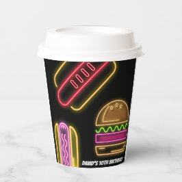 Vasos De Papel Fast Food Hot Dogs and Hamburger