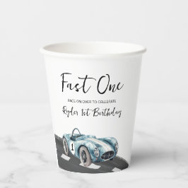 Vasos De Papel Fast One Race Car First Birthday