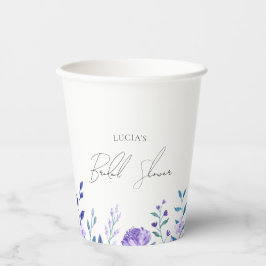 Vasos De Papel Favoritos de boda de jardín floral púrpura de mues