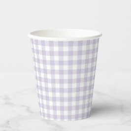 Vasos De Papel Faye y Lauren Pastel Purple Plaid
