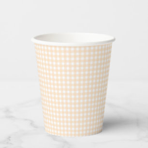 Vasos De Papel Faye y Lauren Peach Gingham