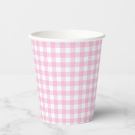 Vasos De Papel Faye y Lauren Pink Plaid