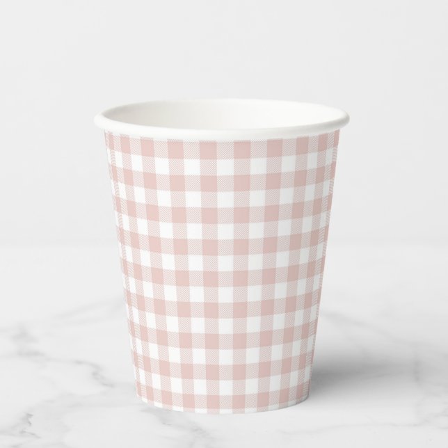 Vasos De Papel Faye y Lauren Rubor Plaid (Anverso)