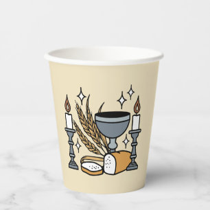 Vasos De Papel Fe y Gracia Espiritual – Cristiano Inspirador