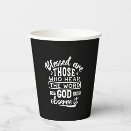 Vasos De Papel Fe y Obediencia – Escritura Inspiradora