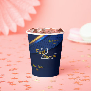 Vasos De Papel Fed2Founder taza personalizada
