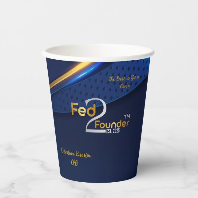 Vasos De Papel Fed2Founder taza personalizada (Anverso)