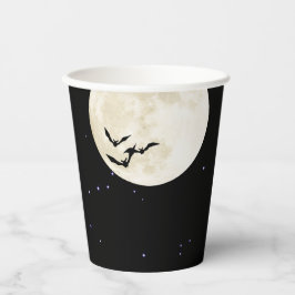 Vasos De Papel Felices Bats de Halloween para Luna