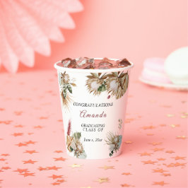 Vasos De Papel Felicidades Graduado Protea Rey Tropical