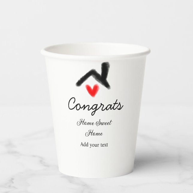 Vasos De Papel Felicitaciones a la inauguración de nuevos inmuebl (Anverso)