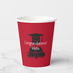 Vasos De Papel Felicitaciones Graduate Paper Cups - HAMbyWG