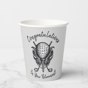 Vasos De Papel Felicitaciones por los clubes de té de la pelota d