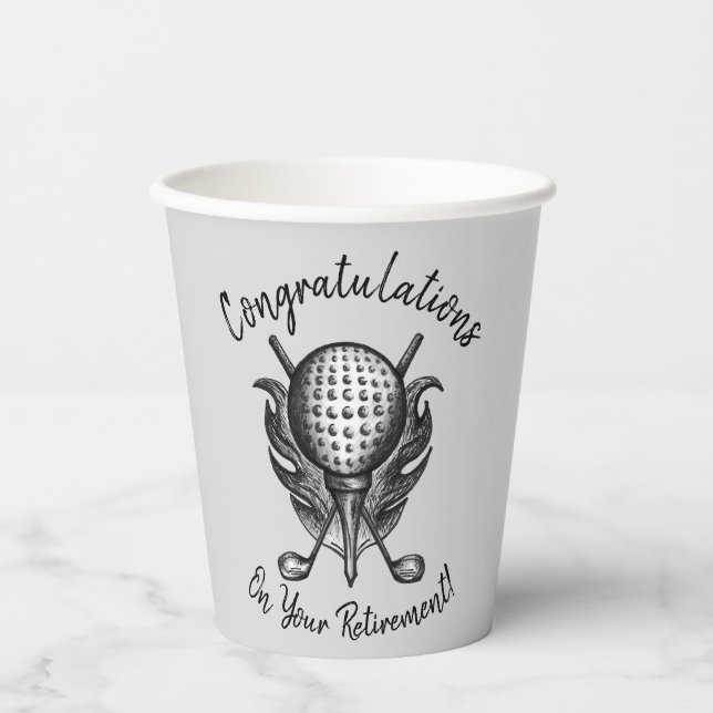 Vasos De Papel Felicitaciones por los clubes de té de la pelota d (Anverso)