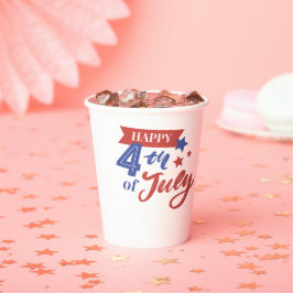 Vasos De Papel Feliz 4 De Julio 8 oz Cups De Papel